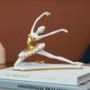 European Resin Dancer Ballet Girl Sculpture Porch Decoration Art Figure Statue Handicraft Painting Gold Figurine Home Decor