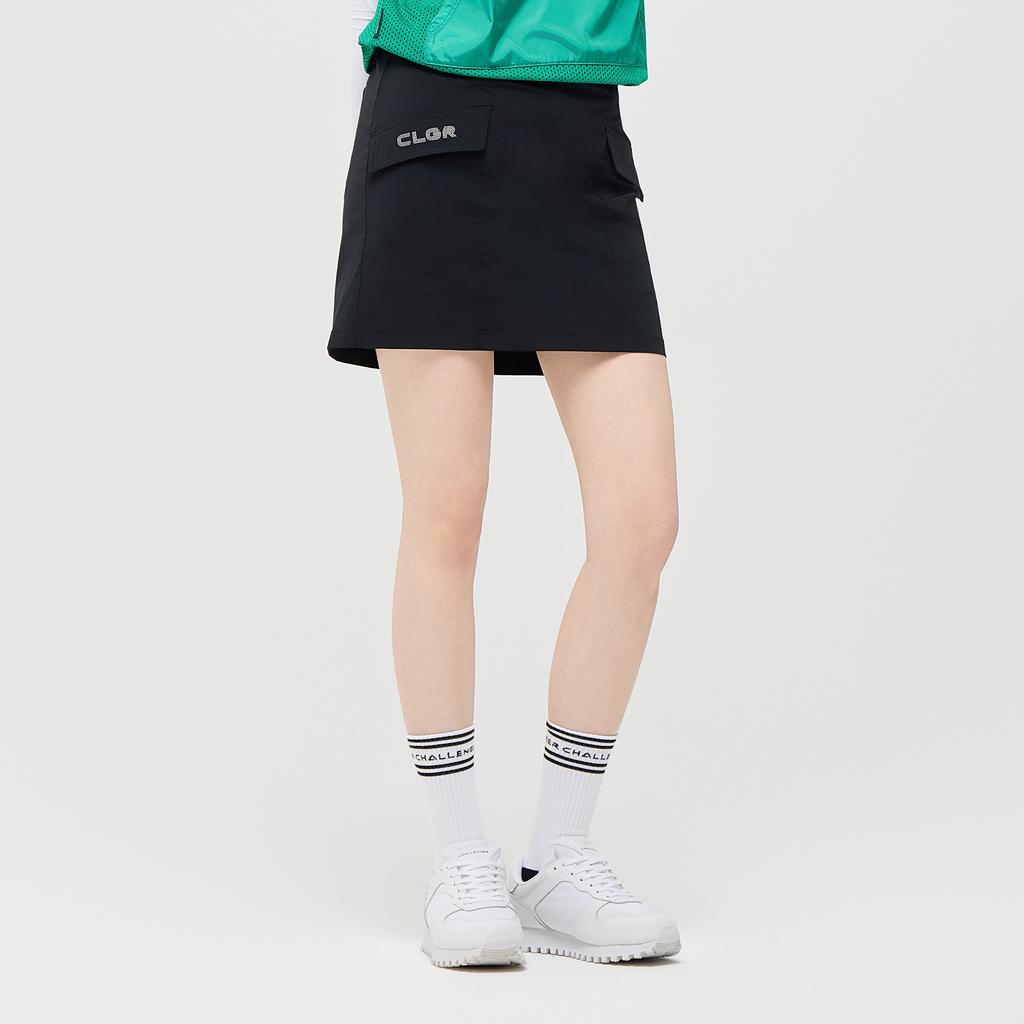 CHALLENGER Women'S Essential Cargo Pocket H-Line Golf Culottes Black