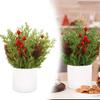 Simulation And Branch Red Berry Green Plant Combination Christmas Needle Home Table Flower Arrangement Decoration Ornaments