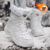 New snow boots women's medium tube large size cold warm cotton boots velvet outdoor winter cotton shoes platform casual shoes