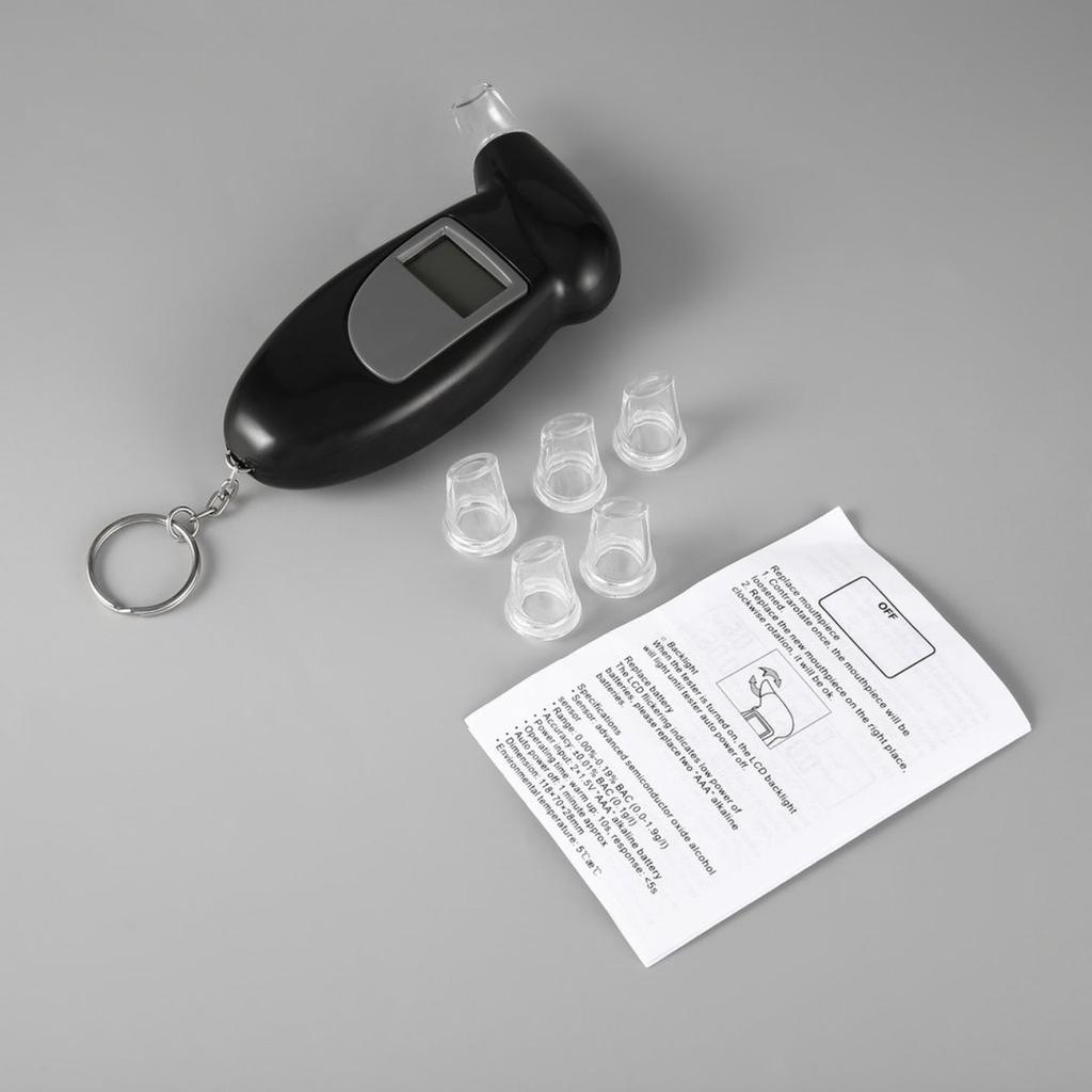 Testeur dalcool Embout buccal de remplacement LCD num/érique R/étro-/éclairage Porte-cl/és Analyseur dhaleine