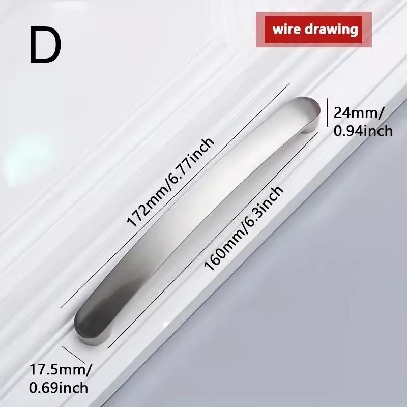 5Pcs Cabinet Handles Knobs Aluminum Alloy Door Kitchen Knobs Cabinet Pulls Drawer Furniture Handle Hardware