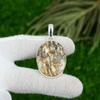 Mothers Day Deal Natural Peanut Wood Jasper 925 Sterling Silver Bezel Pendant