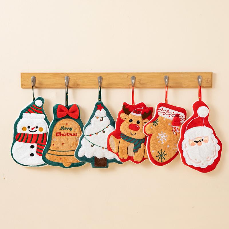 Cute Cartoon Hanging Hand Towel - Absorbent, Thickened Bathroom or Kitchen Dishcloth
