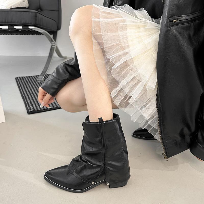 Fashion Denim Ankle Boots For Women Luxury For Women's Shoes PU Leather Women HIgh Heels High Quality Woman Shoes Booties