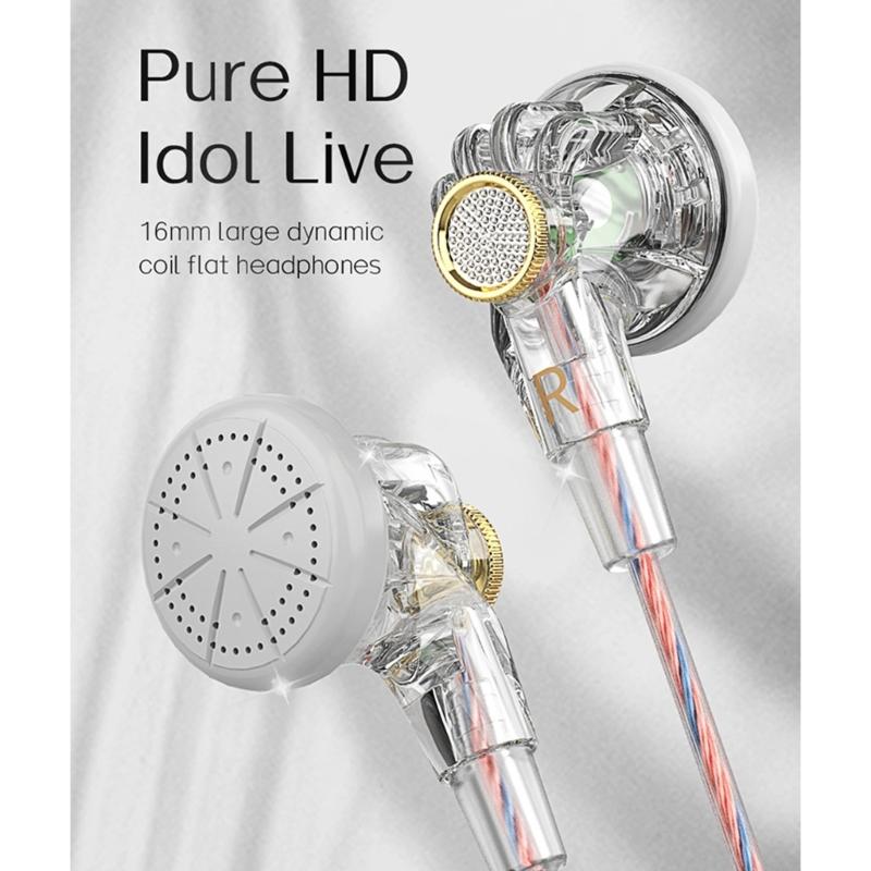 QKZ DM1 Earbuds Wired Earphones with Noise Cancellation and Built in Microphone for Gaming and Music