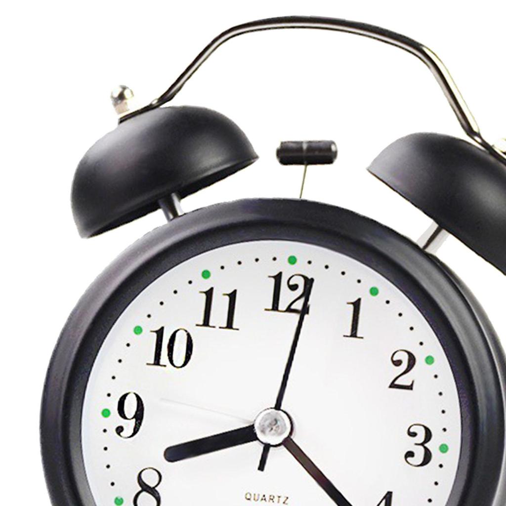 Doppelglockenwecker, leiser Schreibtisch-Tischuhr, kreativer Weckwecker für das Wohnzimmer, Büro, Schlafzimmer, Nachttisch, Schreibtisch