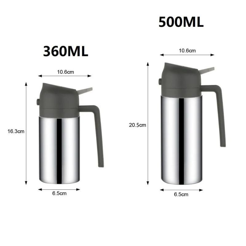 Dispenser di olio due in uno, bottiglia spray per olio in acciaio inossidabile, ricaricabile con spruzzatore portatile, adatta per la cottura, la cucina,