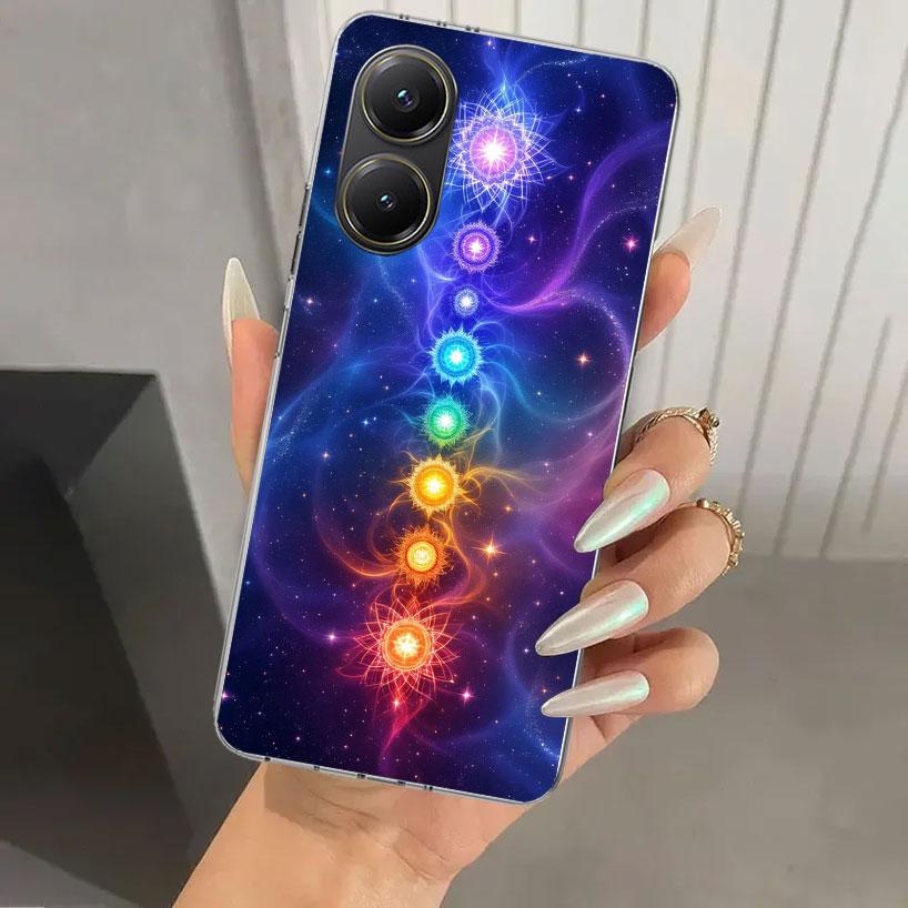 Yoga Chakra Spiritual Energy Universe Phone Case for Xiaomi Poco X5 X6 X7 Pro F7 Ultra M7 Redmi 15 15C 13 13C 12 12C 10 10A 10C