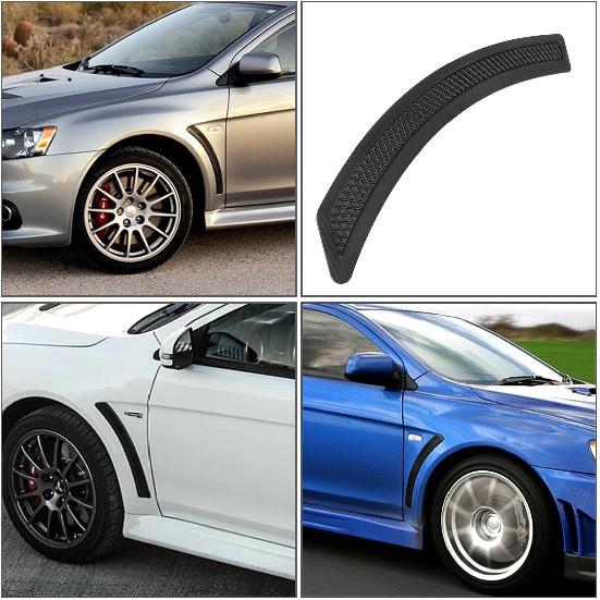 runmade EVO 10 X Style PP Mesh Front Fender Side Vent Cover Compatible with Mitsubishi 08-15 Lancer (Pack of 2)