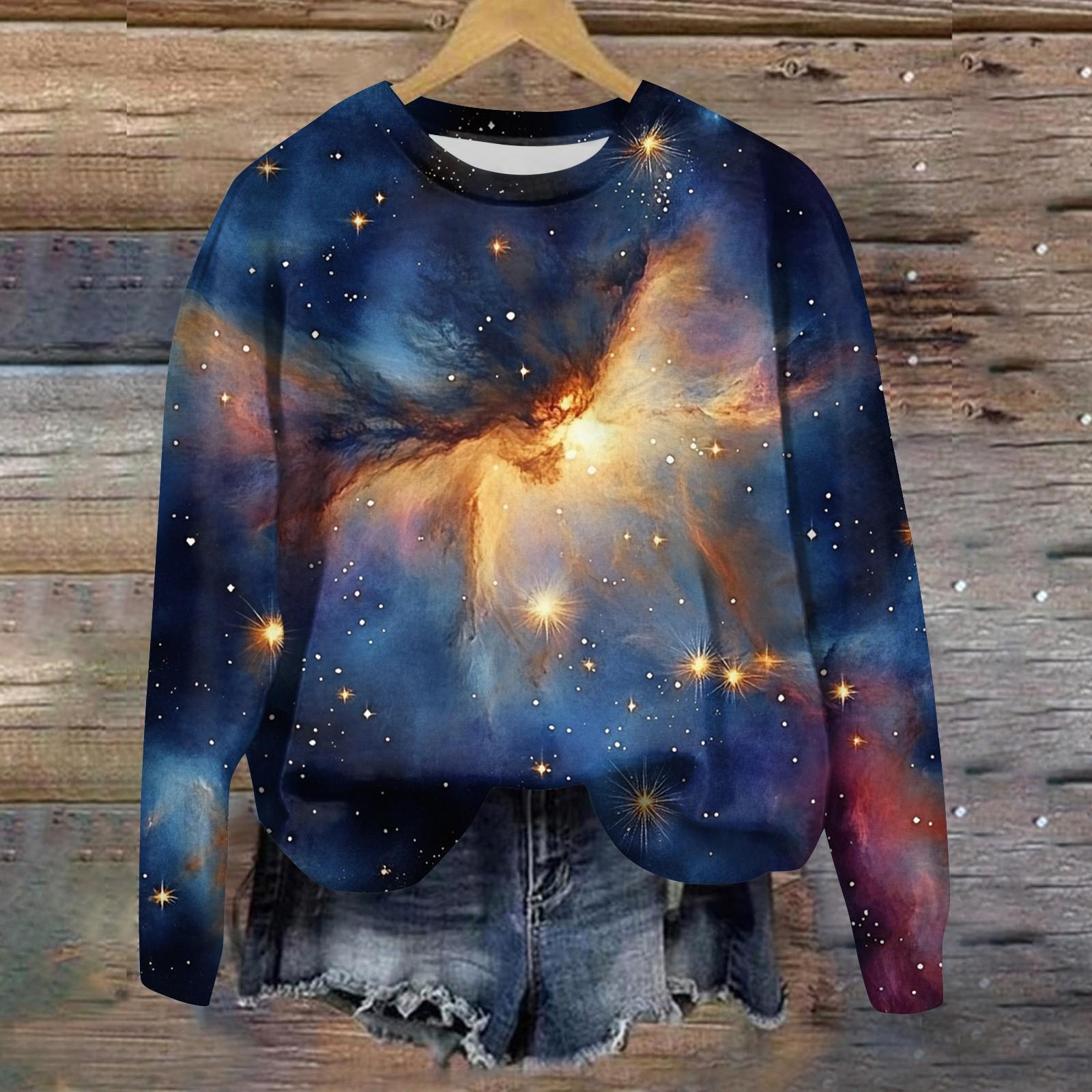 

Жіноча вільна повсякденна толстовка з круглим вирізом і довгими рукавами з принтом, модний топ з довгими рукавами XXXXL