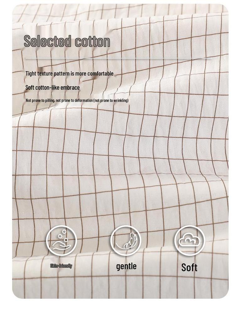 Women's Long-Sleeve Round Neck Pajama Set with Bra Pads, Wearable Outside, Cloud Cotton Loungewear