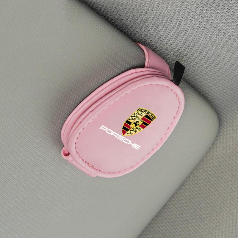 Lczcr3 Car Interior Glasses Clip Sunshade Storage Brace Accessories For Porsche Cayenne Panamera Macan 911 718 Taycan Boxster Cayman918