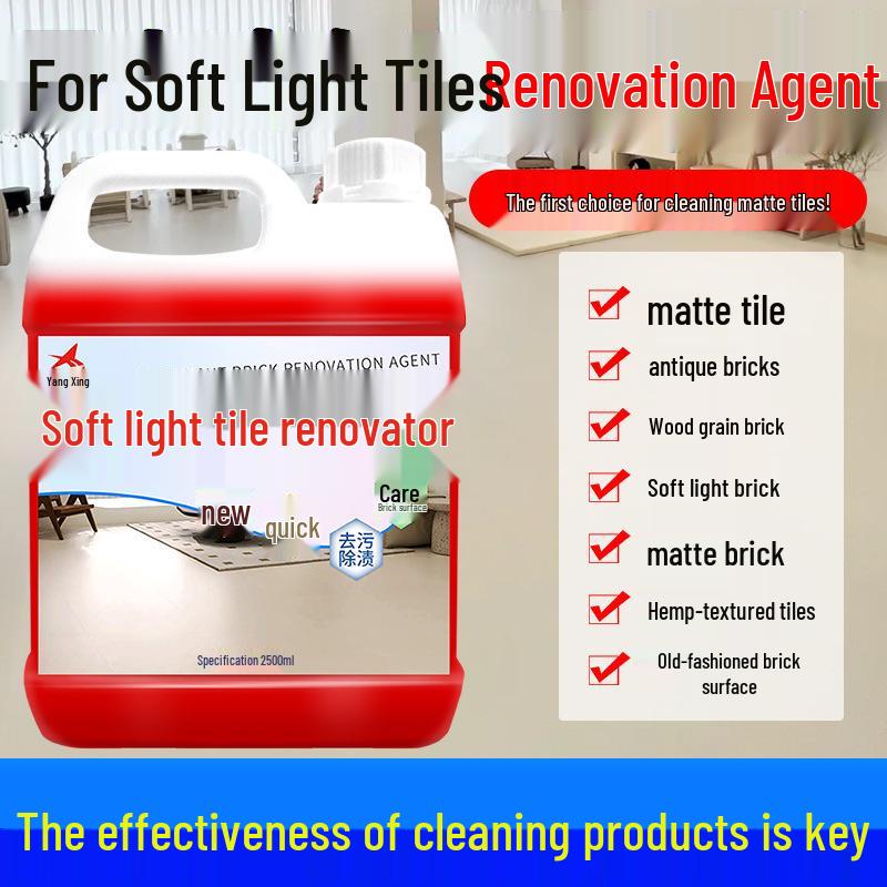 Soft Light Tile Cleaner & Scratch Remover - Powerful Stain & Gap Descaler