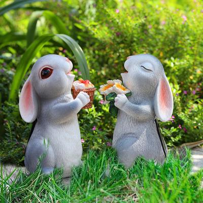 Simulation Small Animal Garden Decoration Resin Rabbit Garden Ornaments