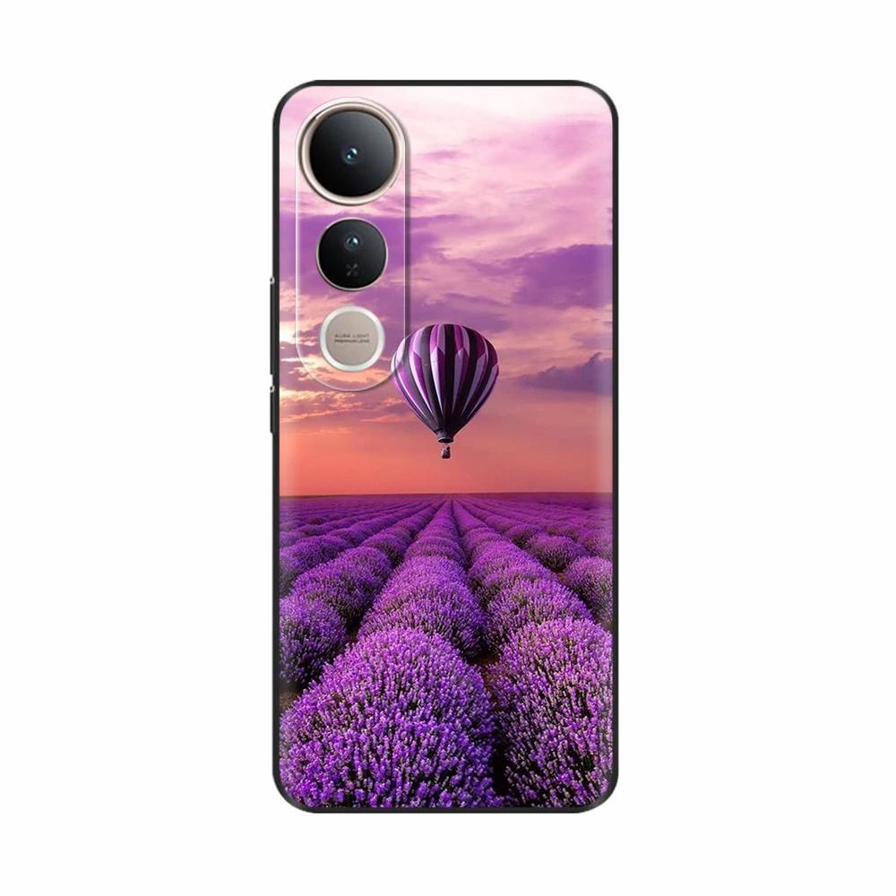 Fundas For Vivo V50 Lite 5G Popular Flowers Cartoon Soft Silicone Phone Back Cover For Vivo V50 V50 Lite 5G 4G Shell Casing Capa