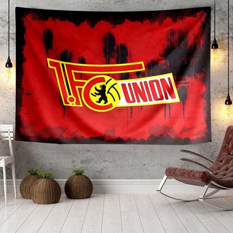 Union Football Emblem Tapestry, Unique Design Tapestry, Wall Decor for Bedroom,Livingroom, Playroom,Heartwarming Fan Holiday Gifts