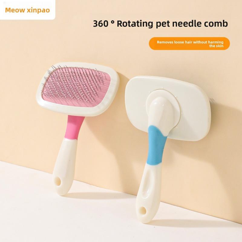 360° Drehbarer Tierkamm, Katzenkamm, Drehkamm, Einlagiger Tierkamm mit rundem Kopf