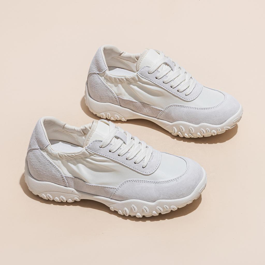 Dexun shoes mesh women's new spring lightweight and versatile leather sports and leisure board shoes