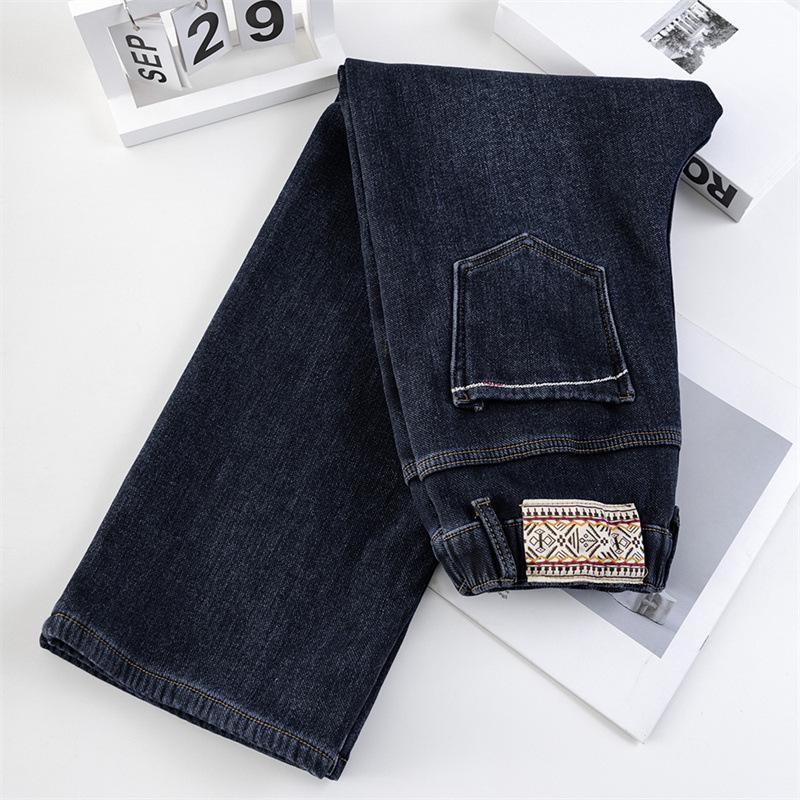 Womens' 2025 Winter Plus Size Fleece-Lined High-Waisted Straight Leg Jeans