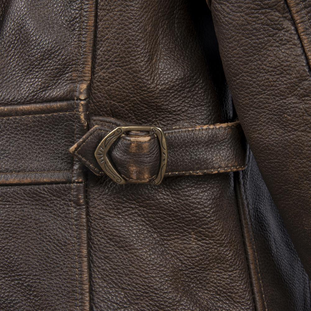 1930 Vintage Yellow Brown Genuine Cow Men Leather Jacket Men's Coat Biker Jacket Slim Fit Spring Autumn
