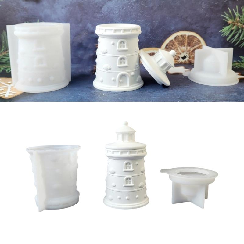 Silicone Lighthouse Jar Mould To Create Unique Resin Jewelry Boxes And Home Decoration Items