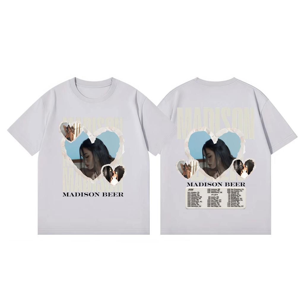 Madison Beer The Locket Tour 2026 Graphic T Shirts Men Women Fashion Aesthetic Tshirts Summer Casual Loose Short Sleeve Tshirt