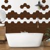 Hexagonal Wood Grain Foam Wall Sticker Kitchen Waterproof Oil-Proof Wallpaper Self-Adhesive Living Room Bathroom Thickened Tile Sticker