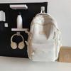 Backpack Female Junior Senior High School Student Schoolbag Solid Color Large Capacity Backpack