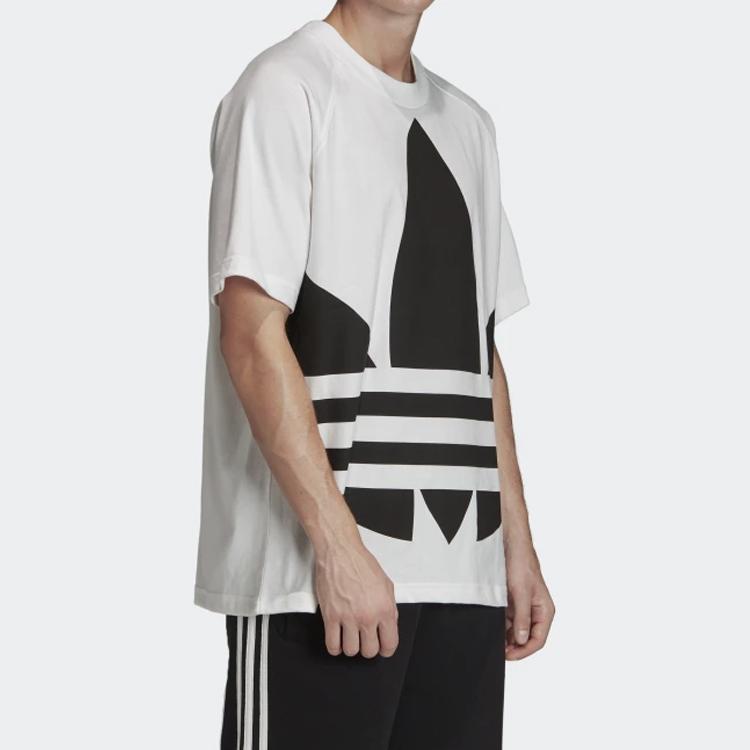 Adidas Originals Big Trefoil Boxy Tee With Oversized Logo Print Men Tops White FM9903