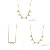 French Style Stainless Steel Necklace With Geometric Water Diamond Pendant For Women