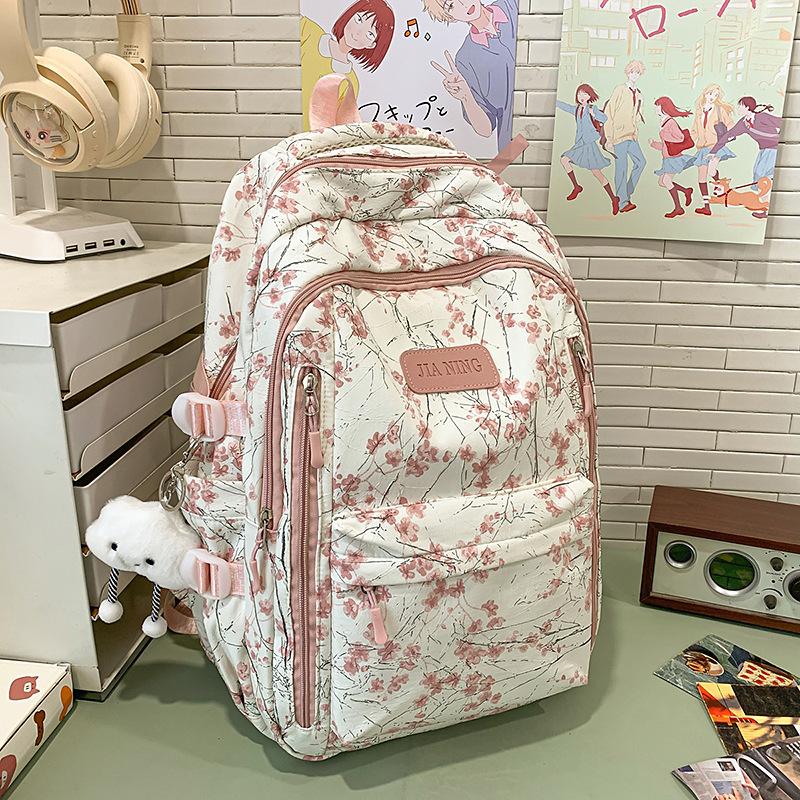 New Chinese style high value fresh and sweet backpack girl junior high school students lightweight large capacity backpack
