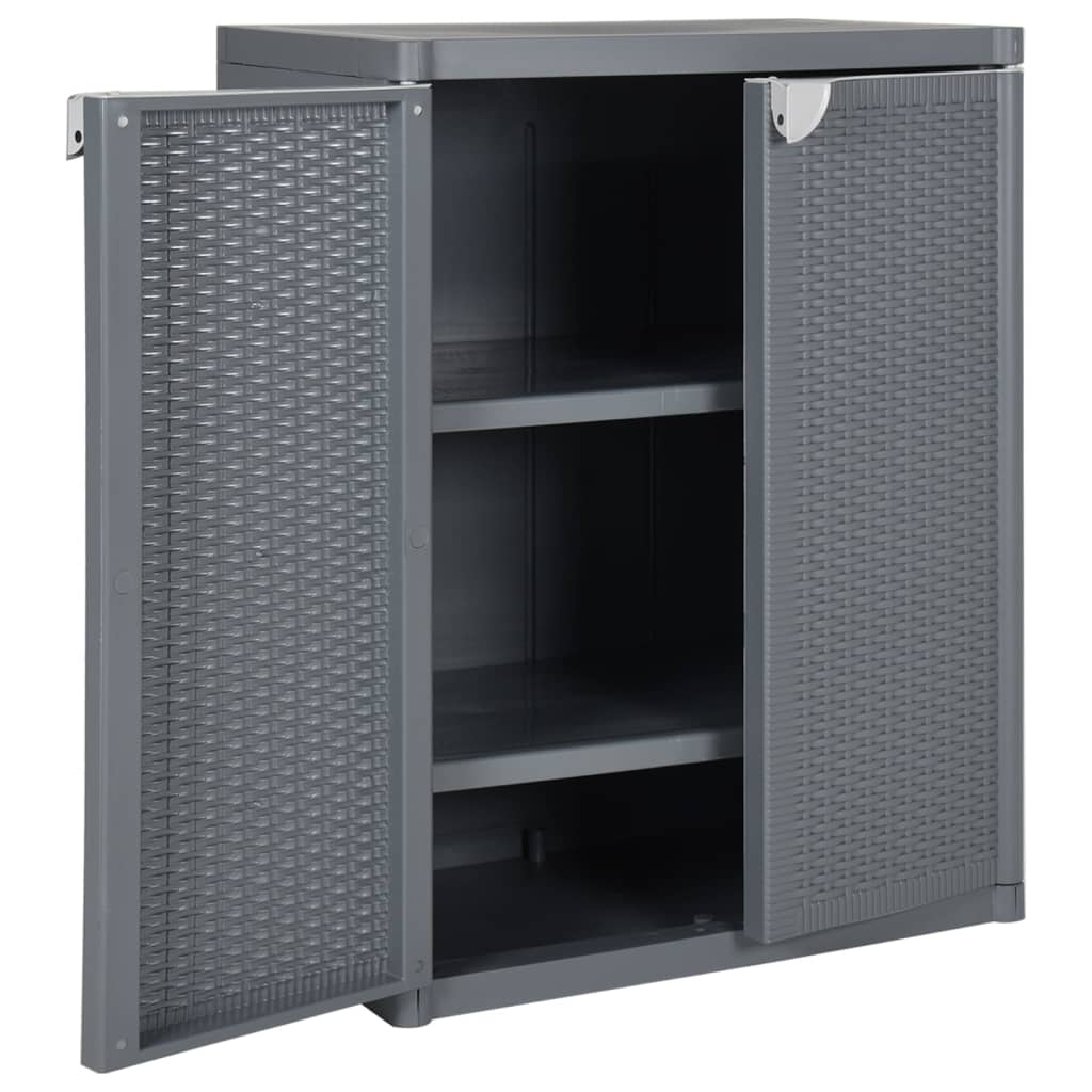 Vidaxl Gartenschrank, Grau, 65X45X88 Cm, Rattan Pp