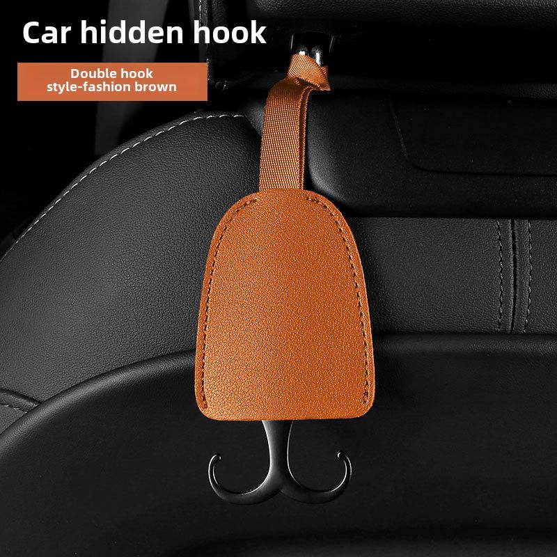 Dual-Purpose Hidden Car Seat Headrest Hook