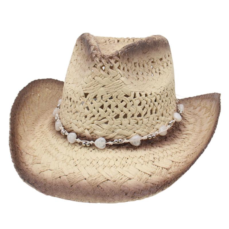 Outdoor Travel Beach Sun Hat Sun Protection Sun Hat Men And Women Western Cowboy Straw Hat