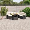 VidaXL Garden Lounge Set with Cushions 7 Pcs, Patio Sofas, Patio Furniture Set, Outdoor Furniture, Black 3271770