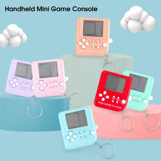 Retro Oyun Konsolu Anahtarlık Tasarımı Karikatür Vintage LCD Ekran Hızlı Tepki Eğlence Hafif Mini El Tipi Oyun Konsolu Çocuklar İçin