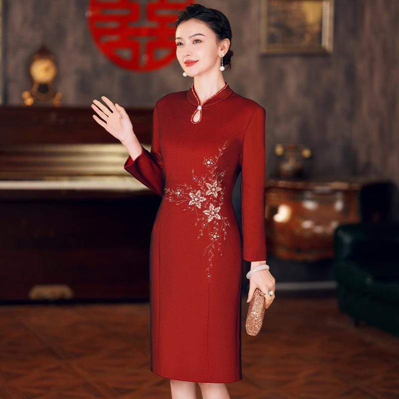 Elegant 2023 Summer Wedding Qipao Dress for Mother of the Bride