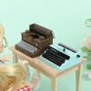 1:12 Miniature Vintage Typewriter Telephone Metal Model for Study Work Living Room Dollhouse Furniture Toys Doll House Decor