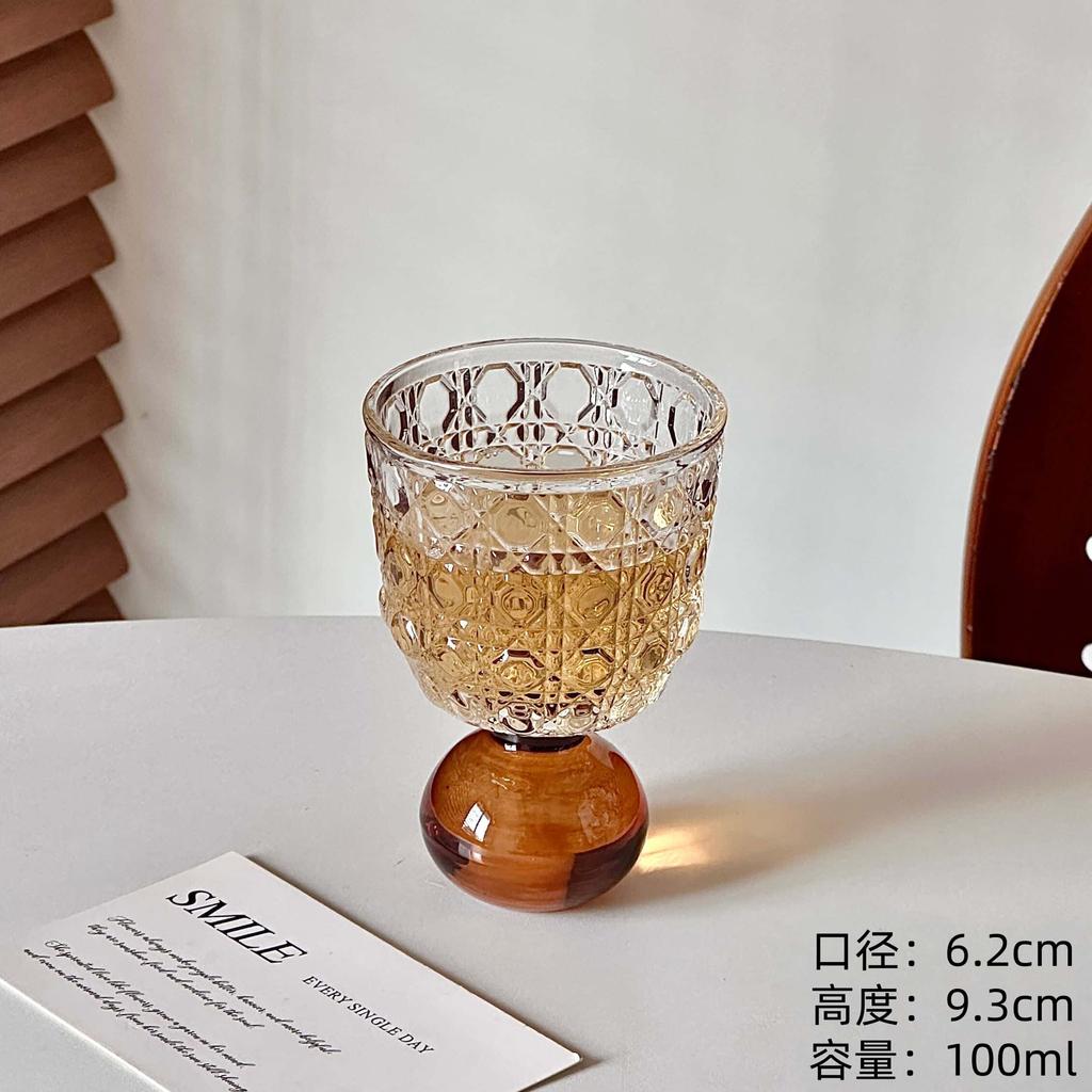 Sevimli Küre Tabanlı Cam Yaratıcı Orta Yüzyıl Viski Bardağı Baijiu Bardağı Çay İçme Bardağı Meyve Suyu Bardağı