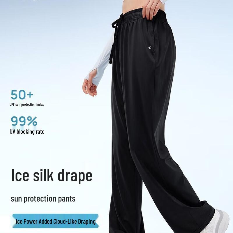 VVC Women s Ice Silk Wide-Leg Sun Protection Pants
