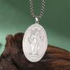 Double-sided Triple Moon Goddess Pendant Necklace Stainless Steel Hecate Choker Vintage Amulet Jewelry