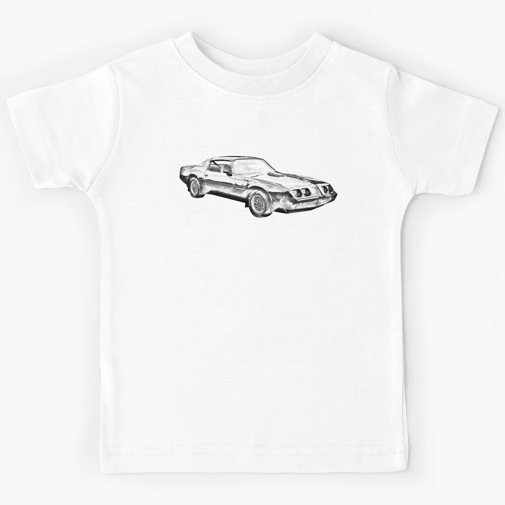1980 Pontiac Trans Am Muscle Car Illustration Kids T-Shirt 100