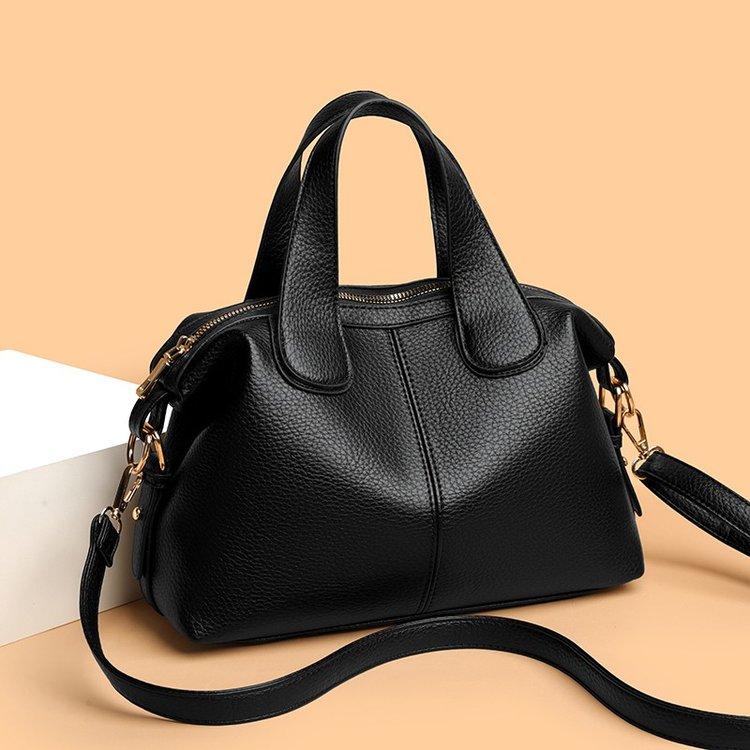 Borsa Tote Chic in Pelle con Tracolla Removibile Versatile Pratica Borsa da Donna Vintage Borsa a Spalla