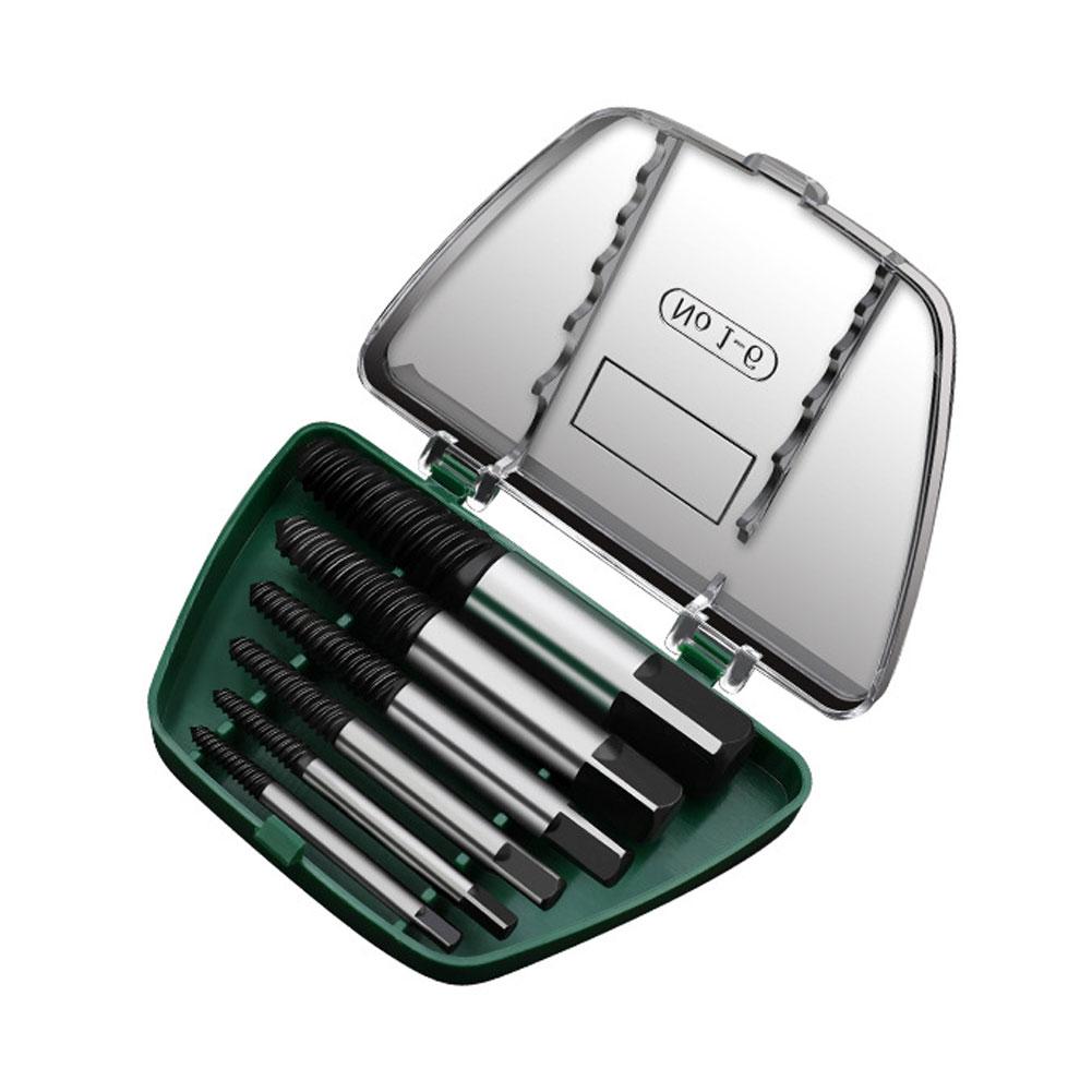 5/6 Pcs Spiral Screw Extractor Set, Easy Out Broken Bolt Extractor for Removing Rounded-Off, Damaged Screws, Broken Bolts, Studs