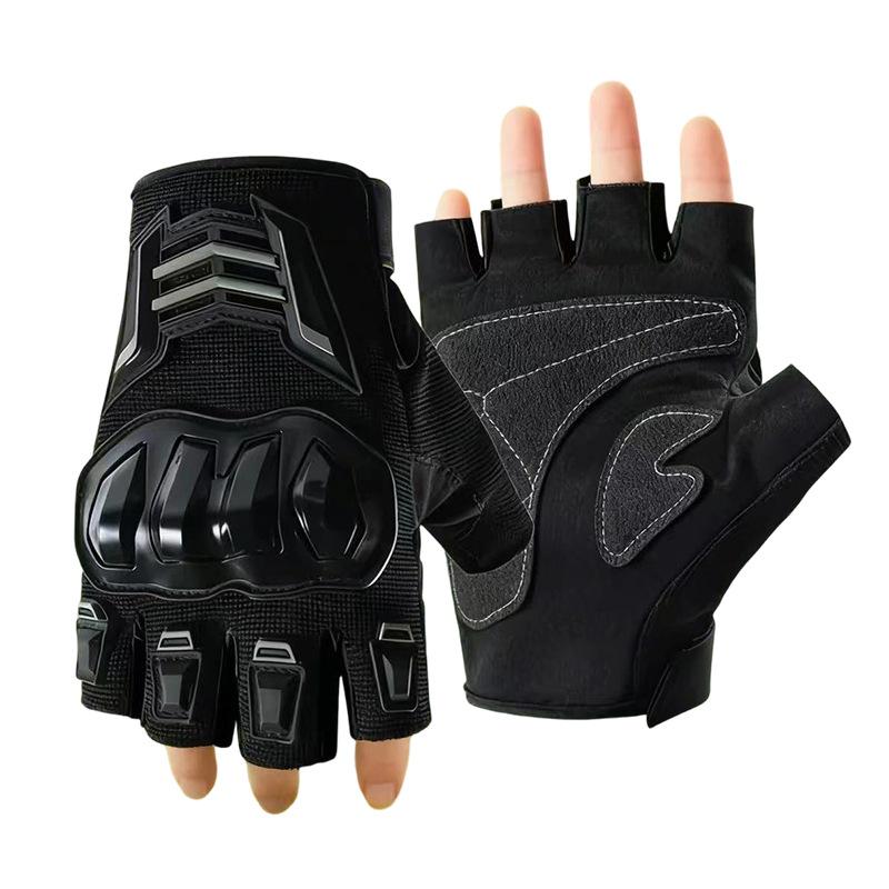 Motorcycle Riding Gloves Non-slip Riding Gloves Anti-fall Outdoor Bicycle Riding Half-finger Gloves