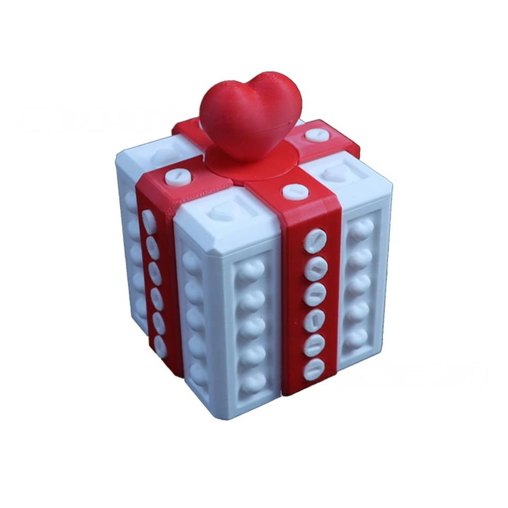 3D Printed Prank Screw Box Plastic Heart Design Box Creative Festive Gift Box Holiday Birthday