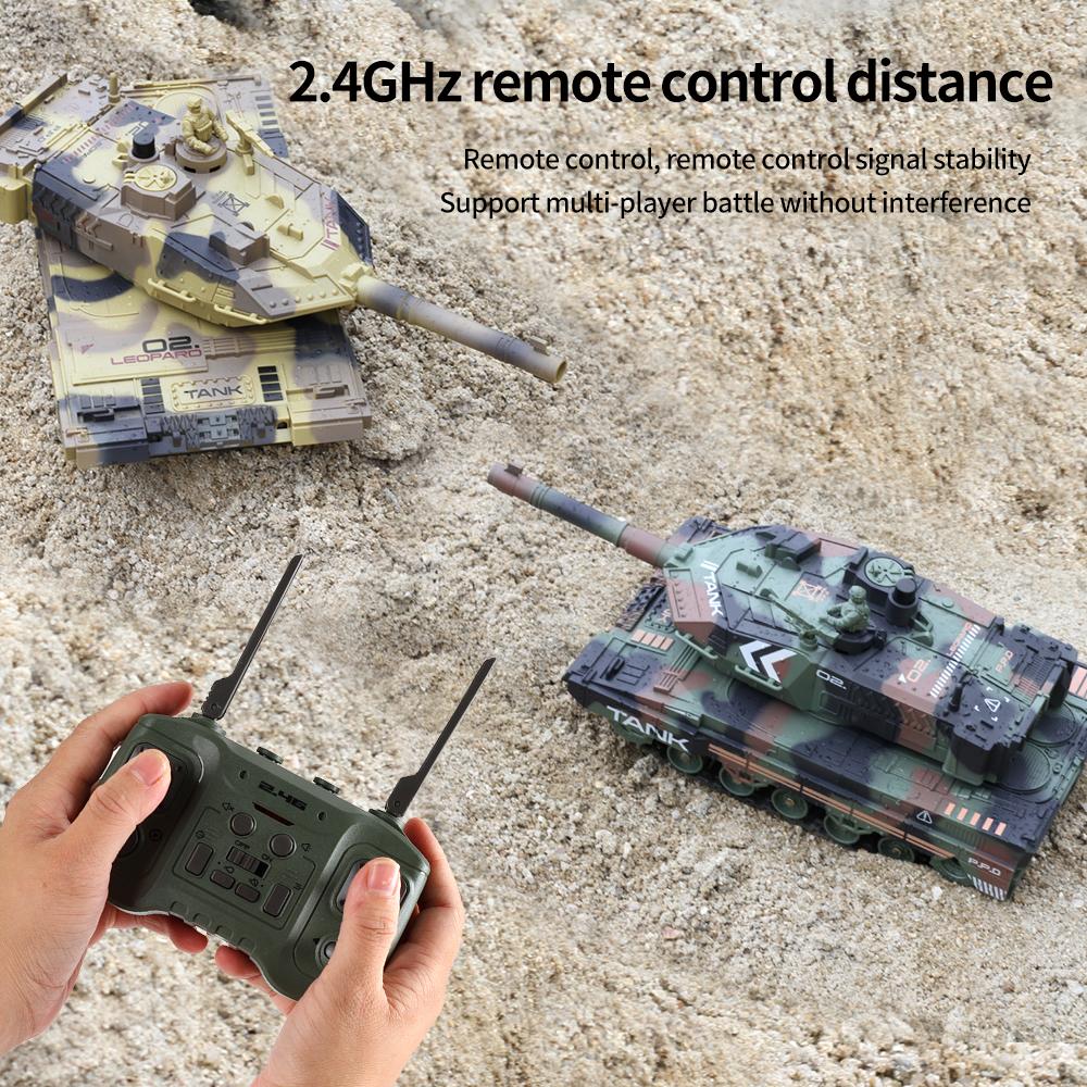 2.4G Remote Control Tracked Simulation Tank Water Spray Remote Control Vehicle War Armored Vehicle Model Children Toy Gift