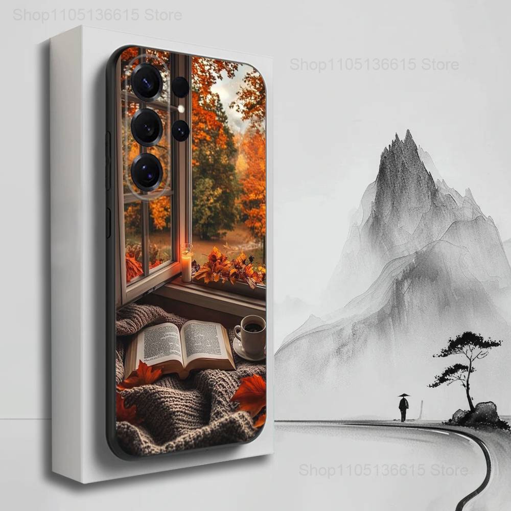 

Autumn warm book Atmosphere Case For Samsung S25,S24,S23,S22,S21,S20,S10,S9,Ultra,Plus,Lite,FE,Soft Silicone Black Cover SamsungS10lite