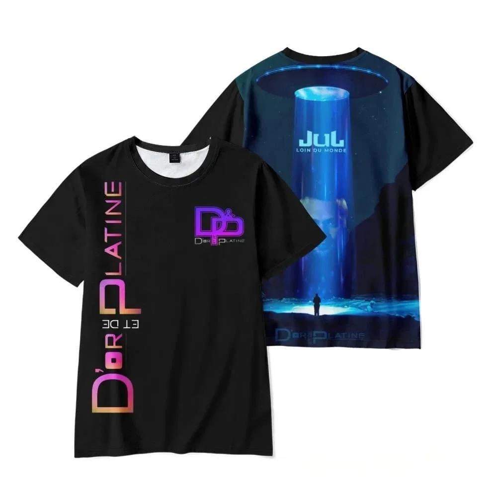 

Летняя детская одежда для взрослых, хип-хоп-тренд, футболки с коротким рукавом, топы, свободная уличная одежда, популярный рэпер JuL, новый альбом, 3D футболки 160 синий